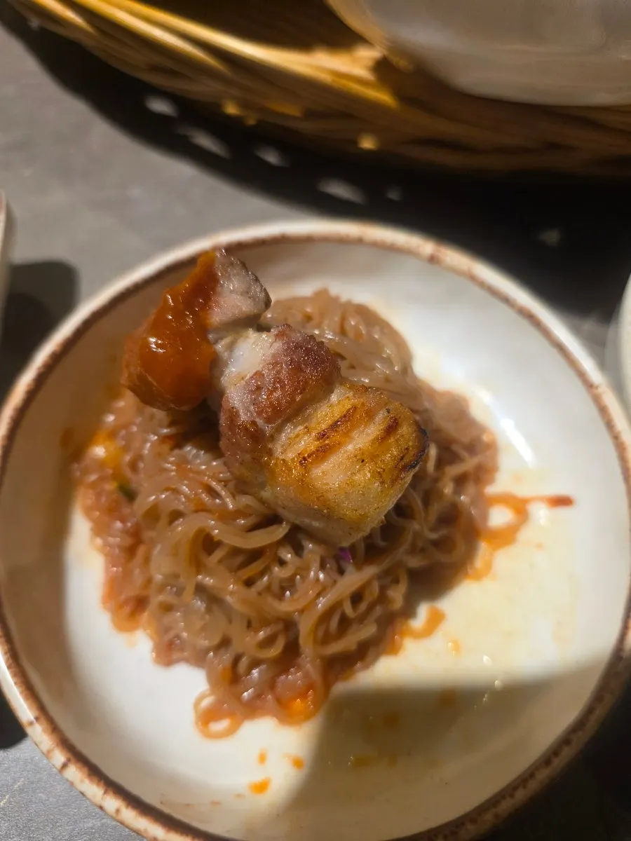 Bibim naengmyeon ordered for dessert
