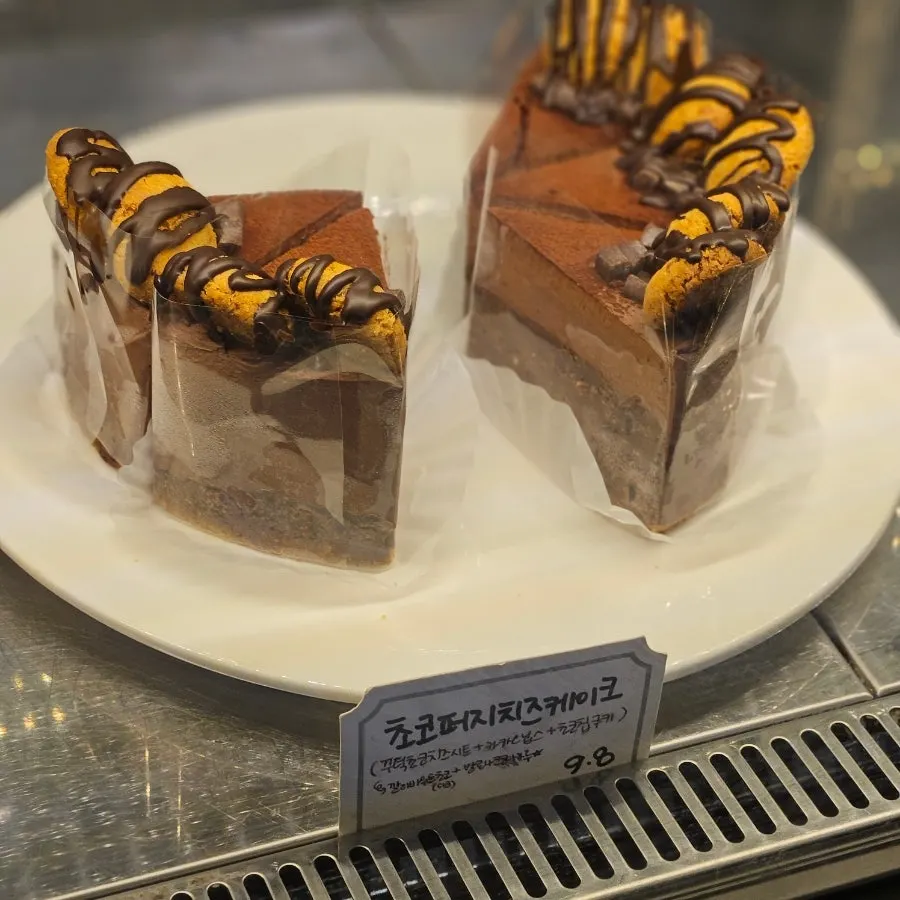 Dessert showcase filled with cakes