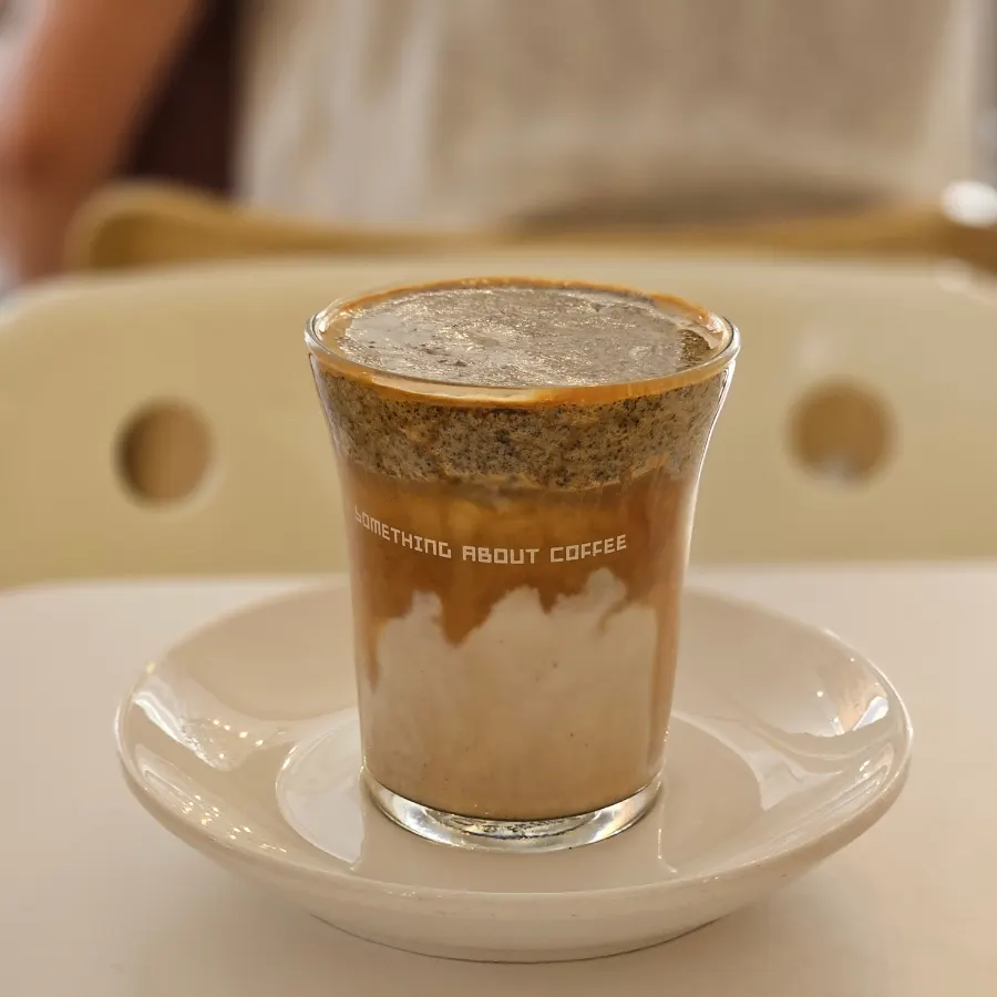 Black sesame latte from Something About Coffee