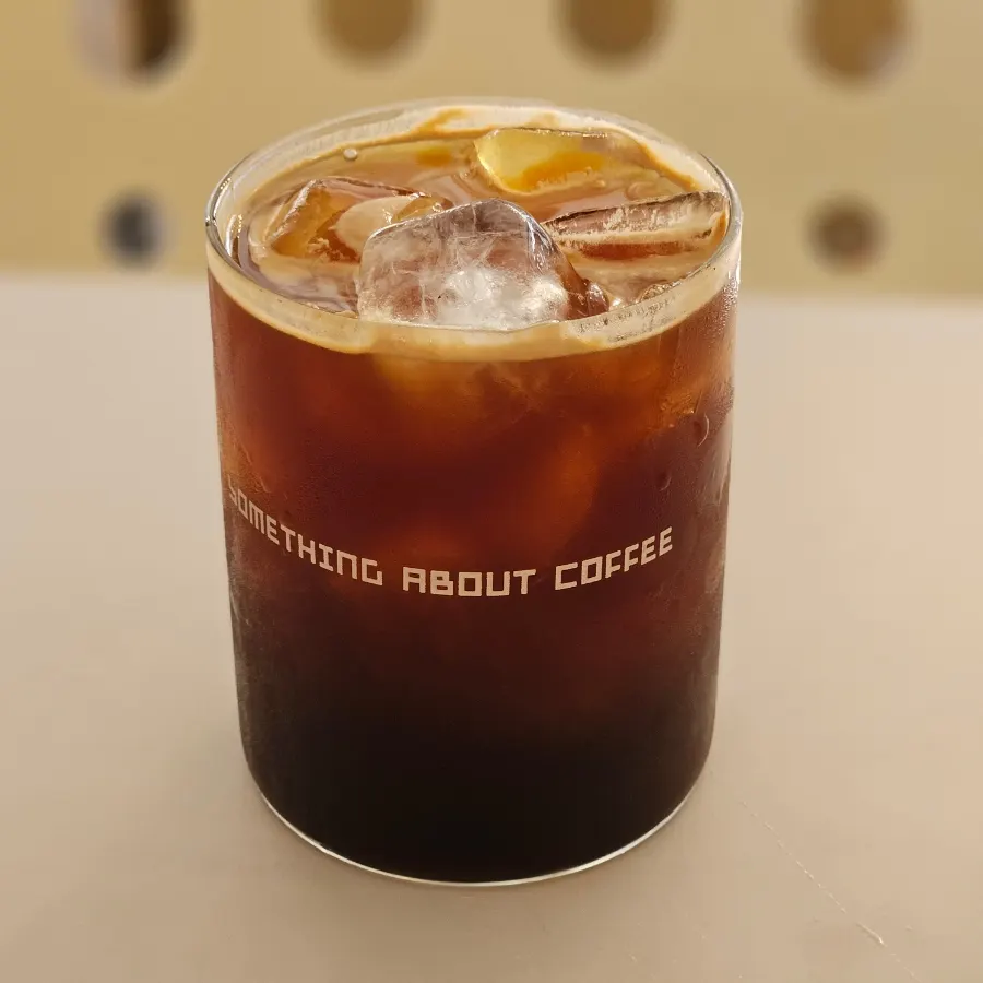 A glass of iced americano