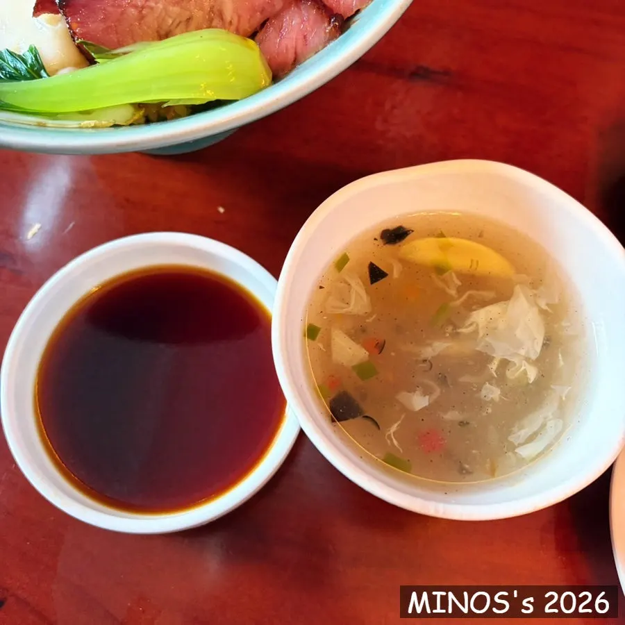 Lunch spread with xiaolongbao