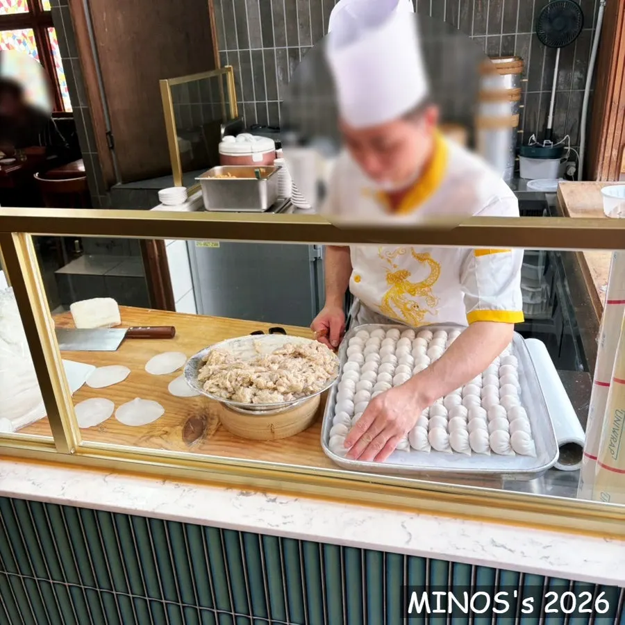Dim sum-making station at Namsogwan