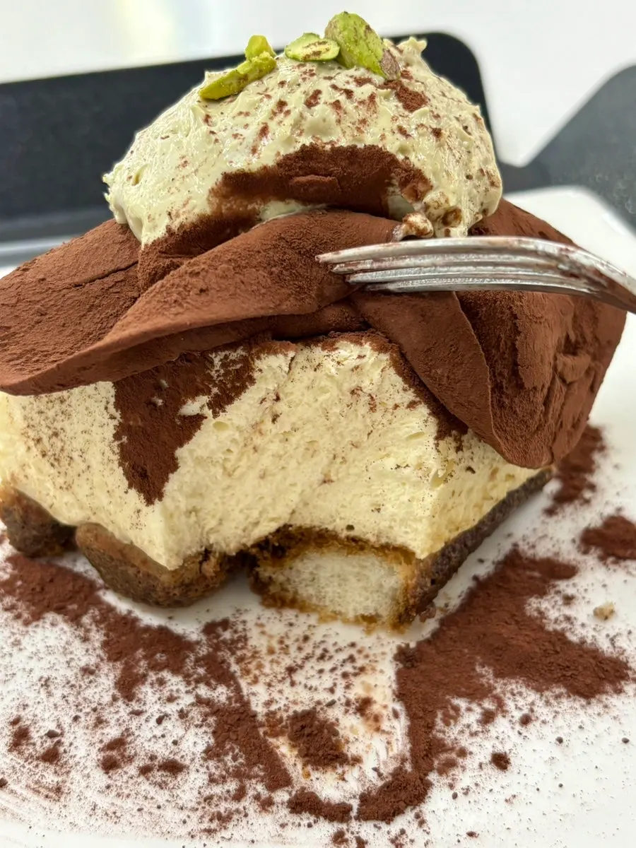 Looking at the tiramisu cross-section