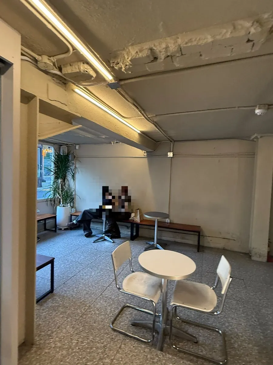 The spacious café interior at Upper and Under