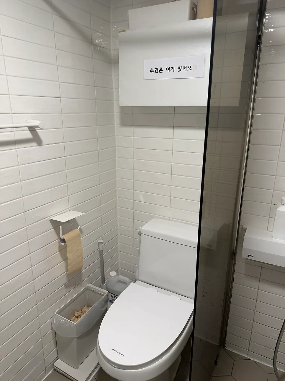 Shower room used before the treatment