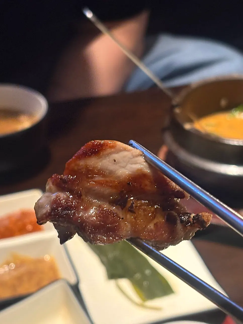갈비삼겹의 늑간살 식감