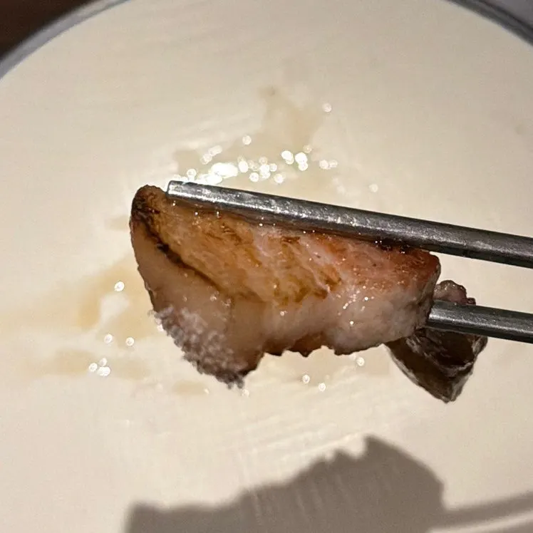 Close-up of juicy galbi samgyeopsal
