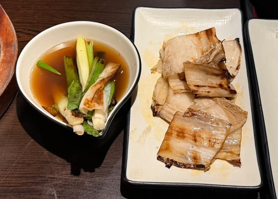 Grilled scallions in house special sauce