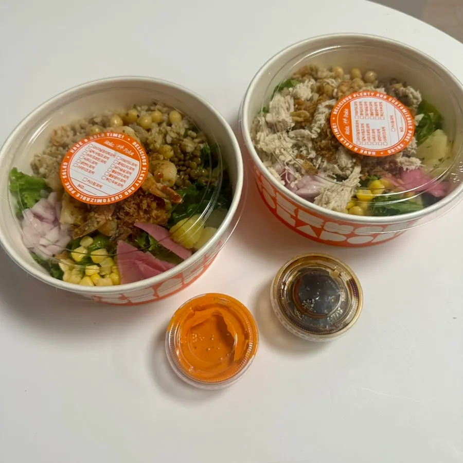 Two kinds of takeout poke