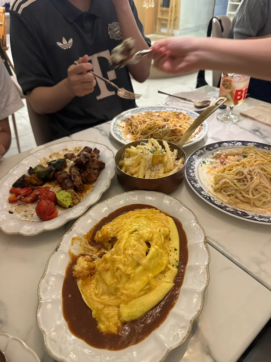 Birthday meal with former coworkers