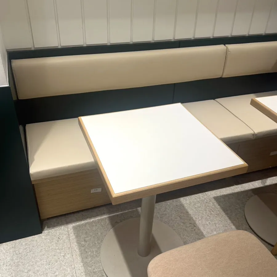 Sofa seating and small tables at Lazy Yogurt Gangnam