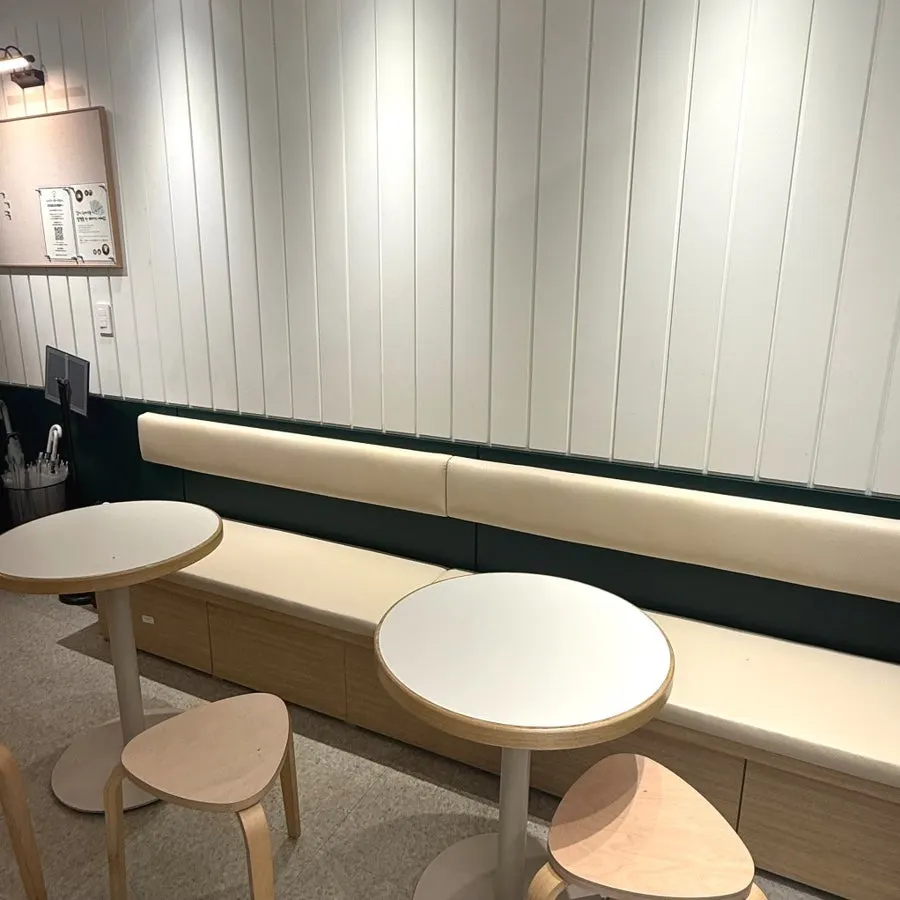 Dining space inside Lazy Yogurt Gangnam