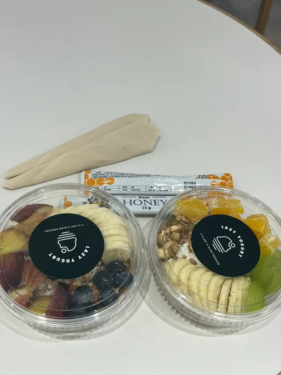 Two ordered Greek yogurt singles