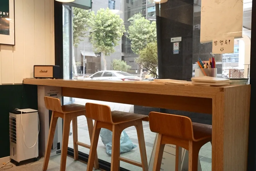 Kiosk and open-kitchen ordering area