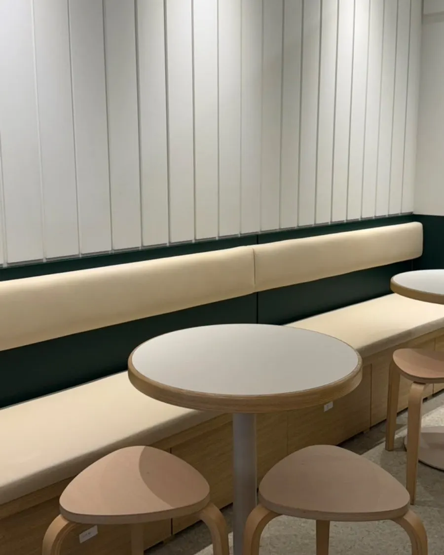 Quiet interior at Lazy Yogurt