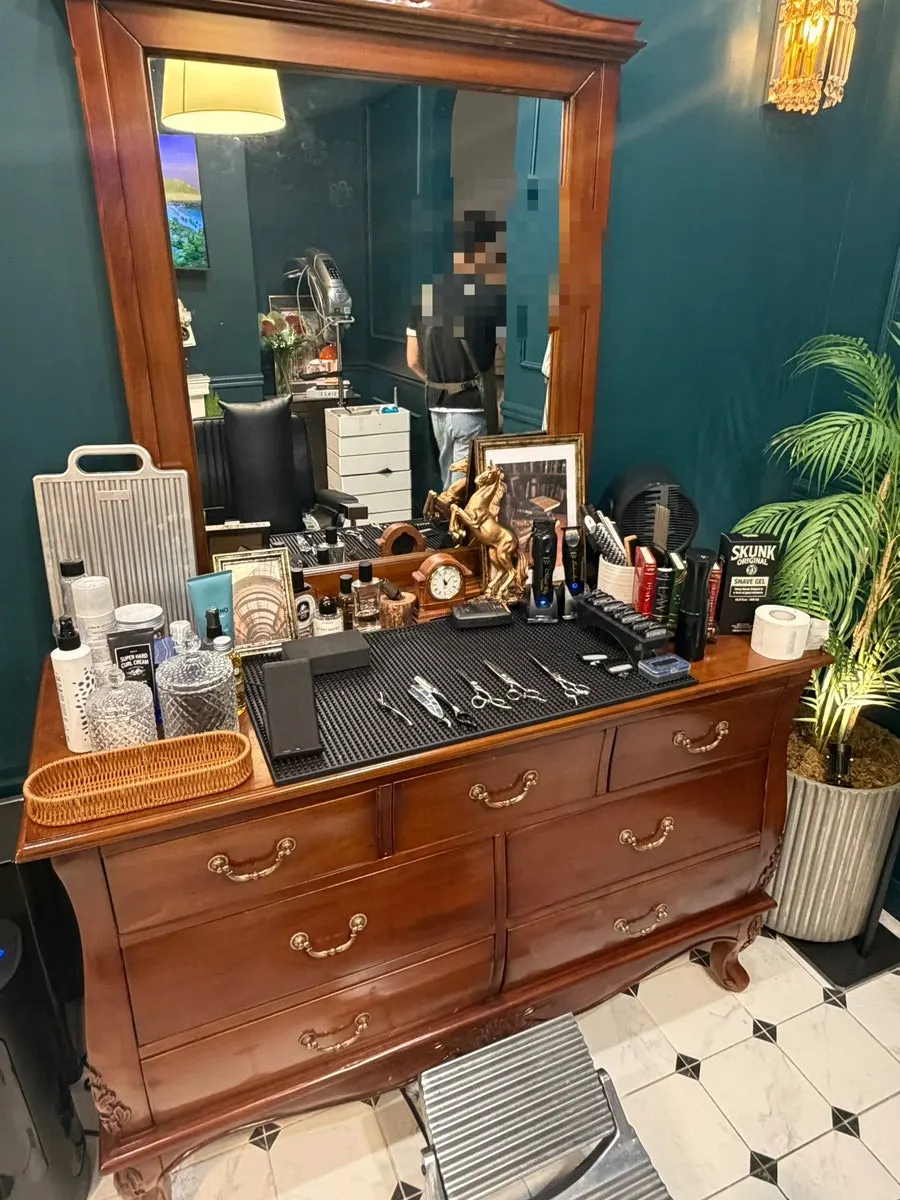 Interior of Divers Barbershop