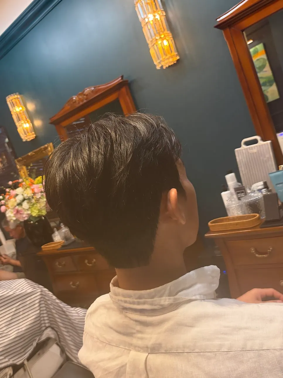 Trimming the sides and back line