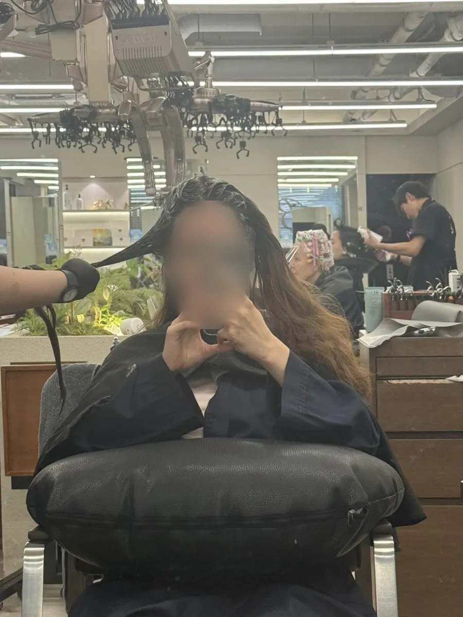 Hair condition before the dye started
