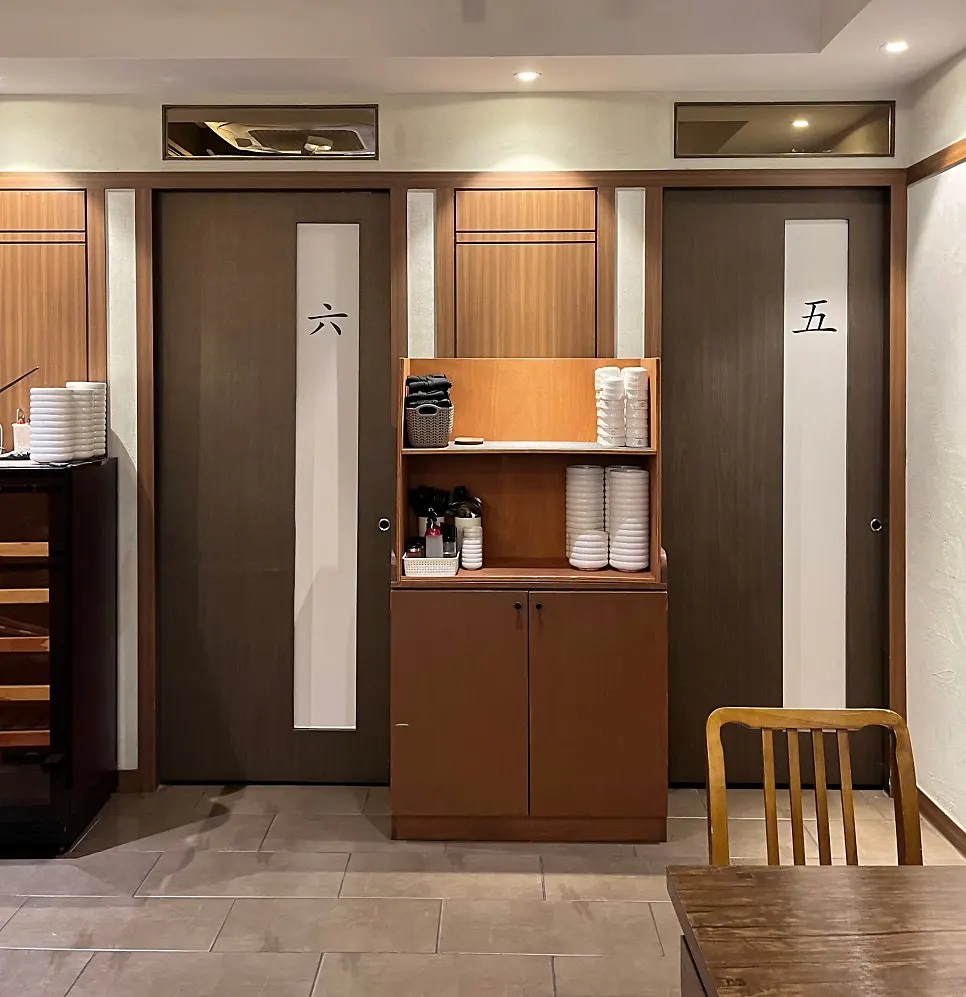 Private room for dining at a Chinese restaurant