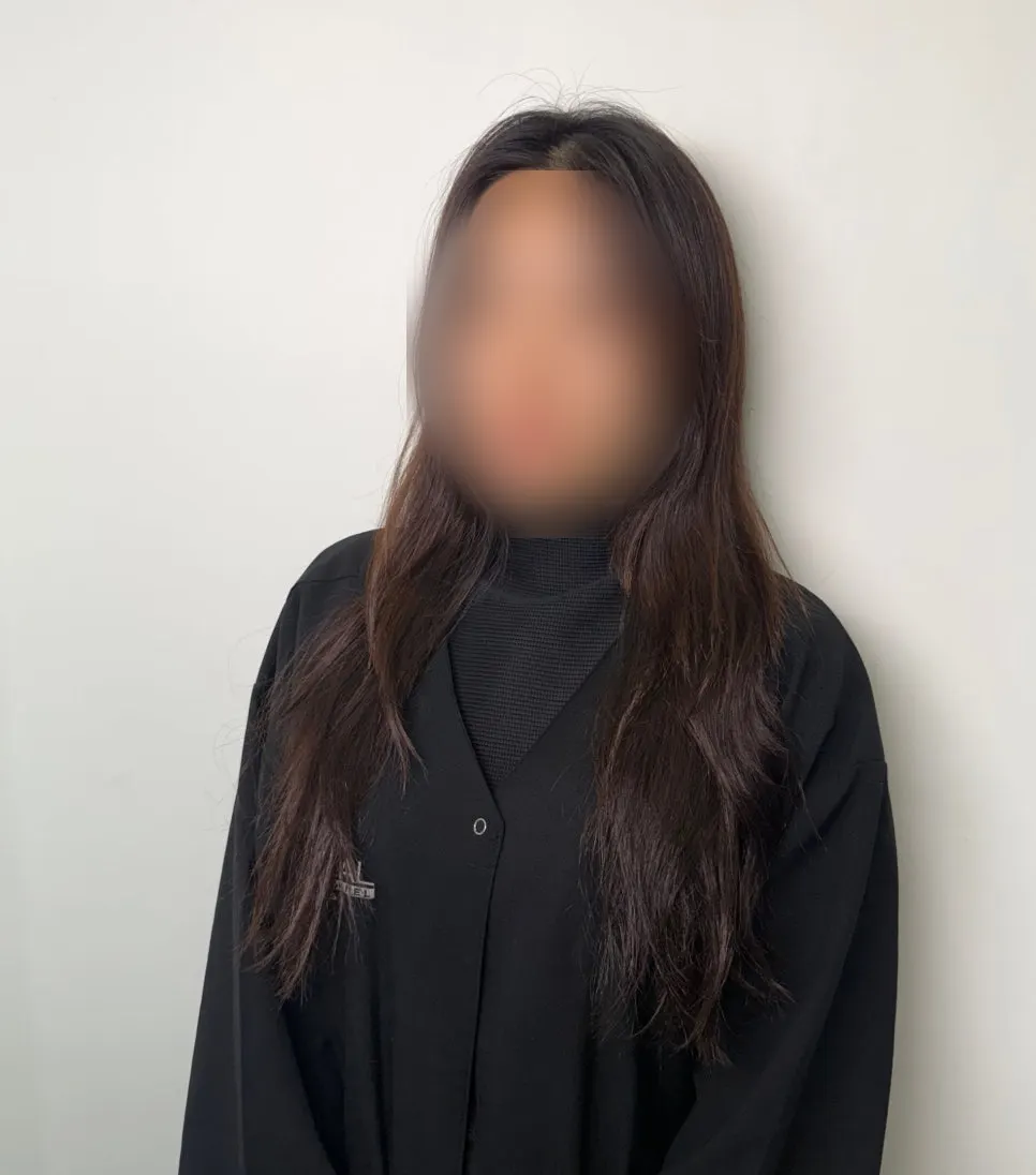 시술 전 반곱슬 머릿결 상태