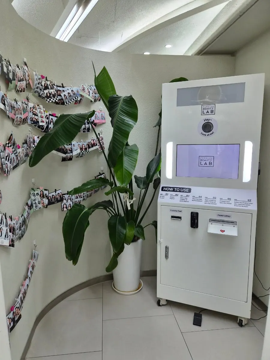 Photo booth corner inside the salon