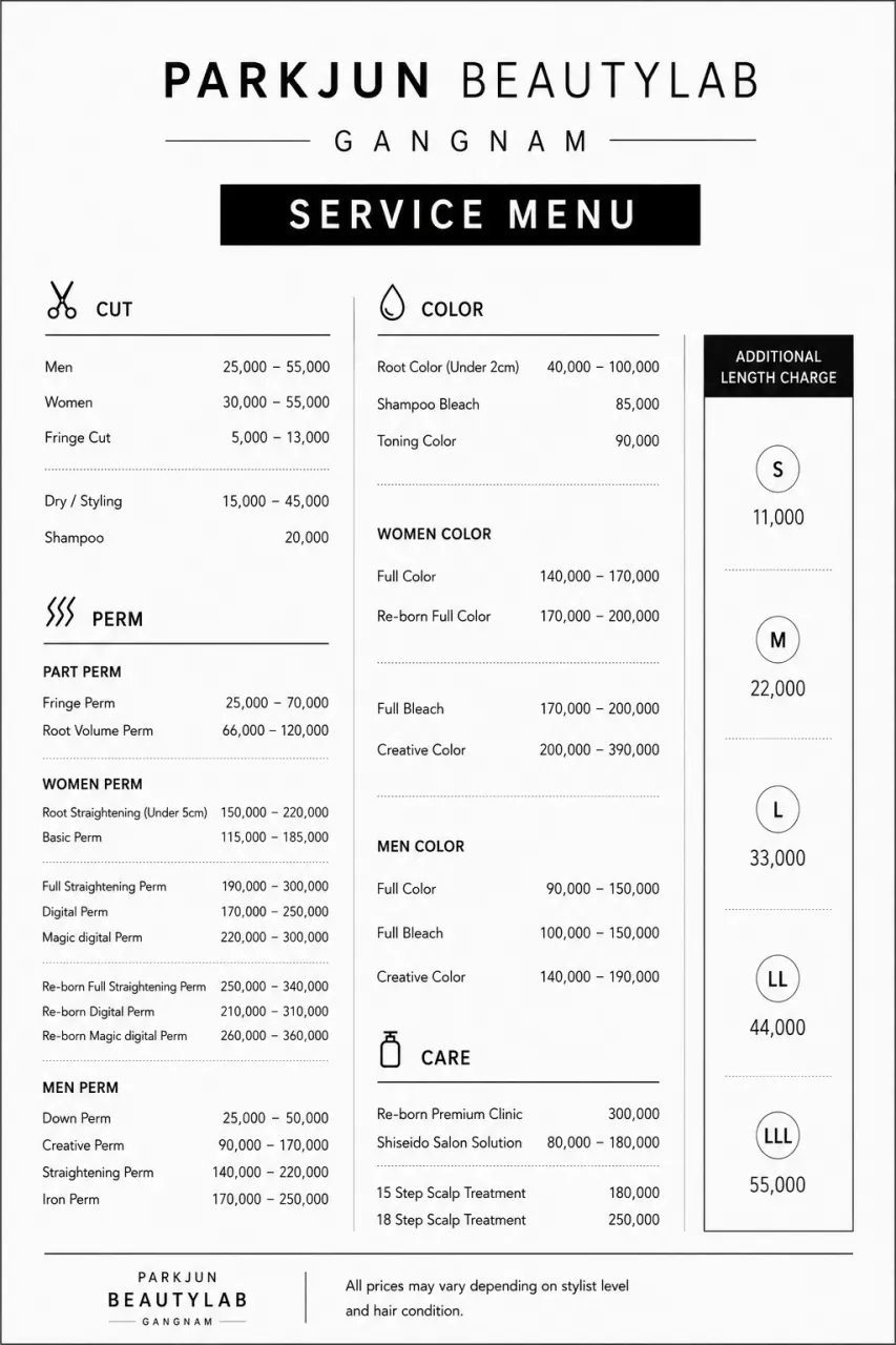 Ribbon repair clinic menu information
