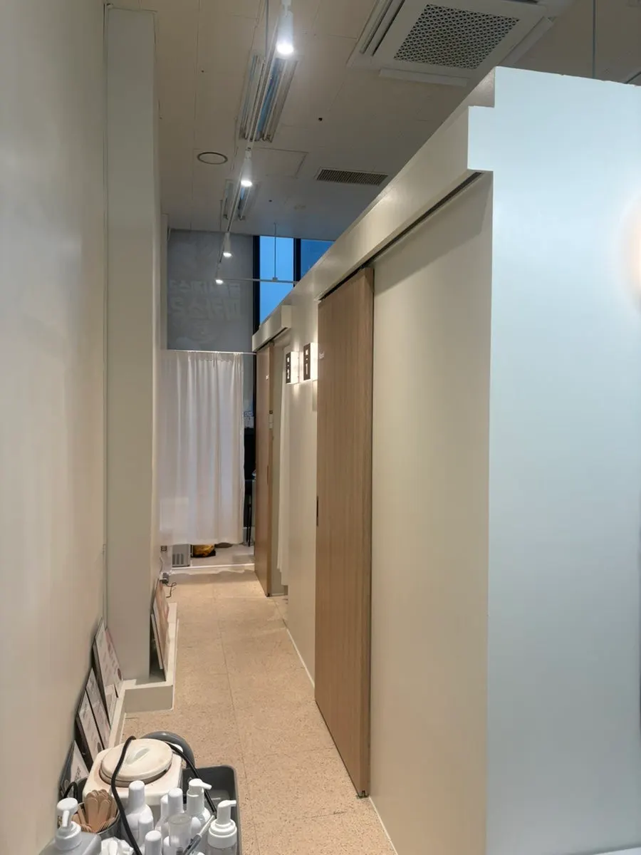 Private shower room inside the salon