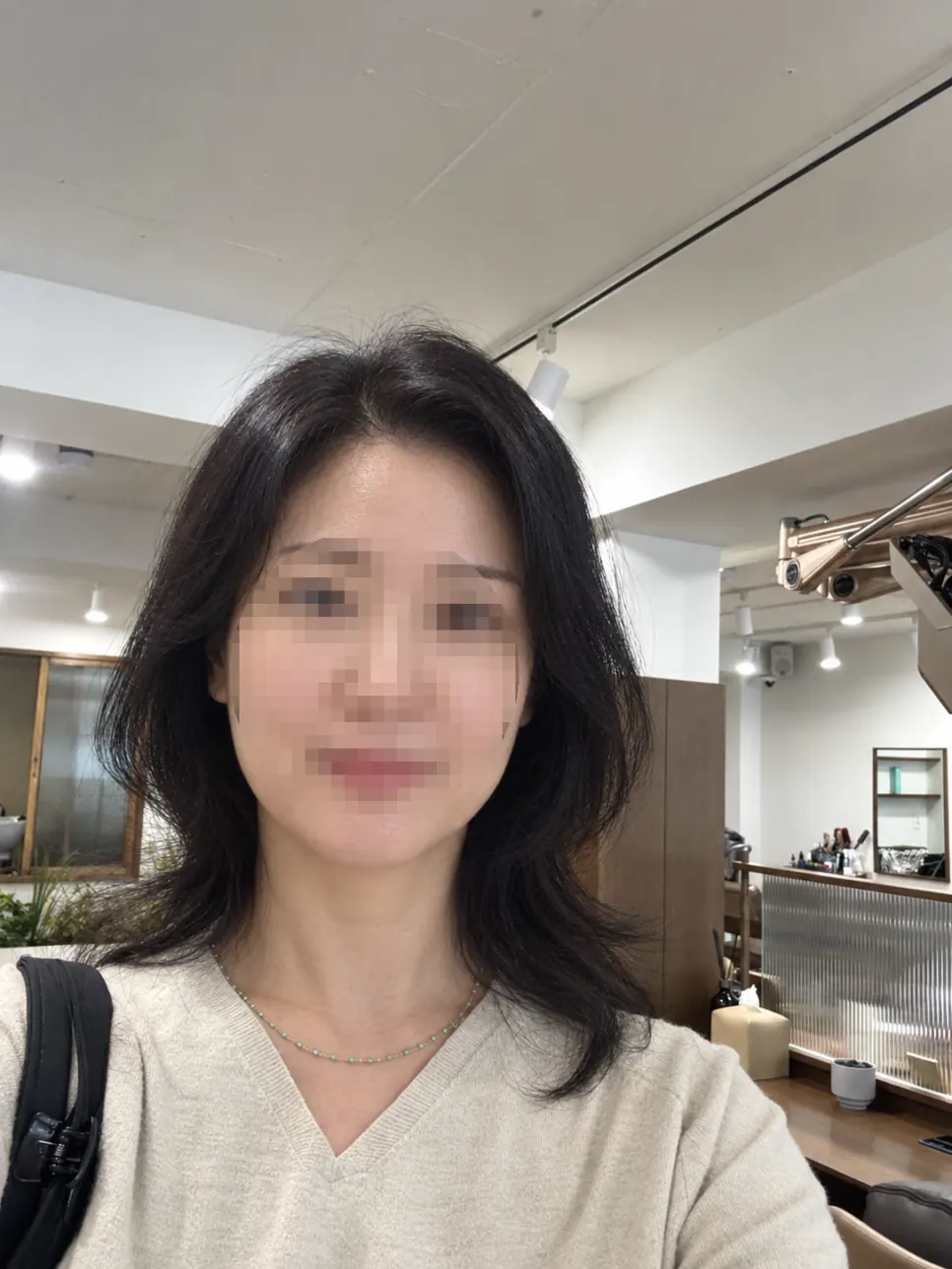 Finished hair texture after hair care