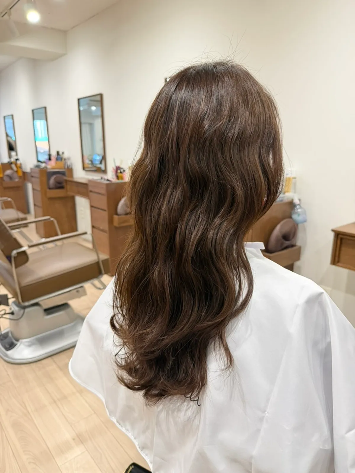 Long hair grown for a year without a perm
