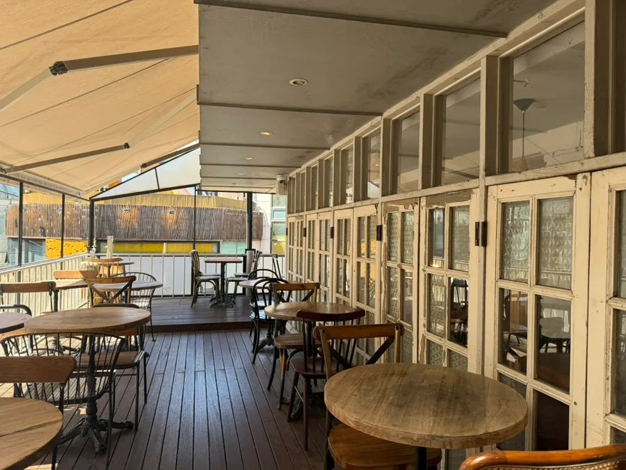 Café space with an outdoor terrace