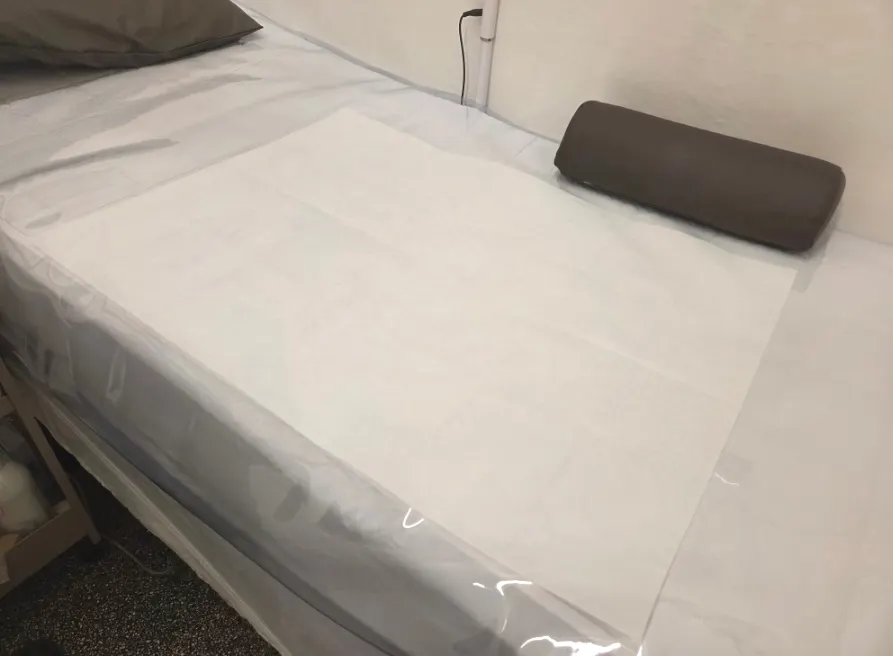 왁싱 관리실 침대와 관리용품
