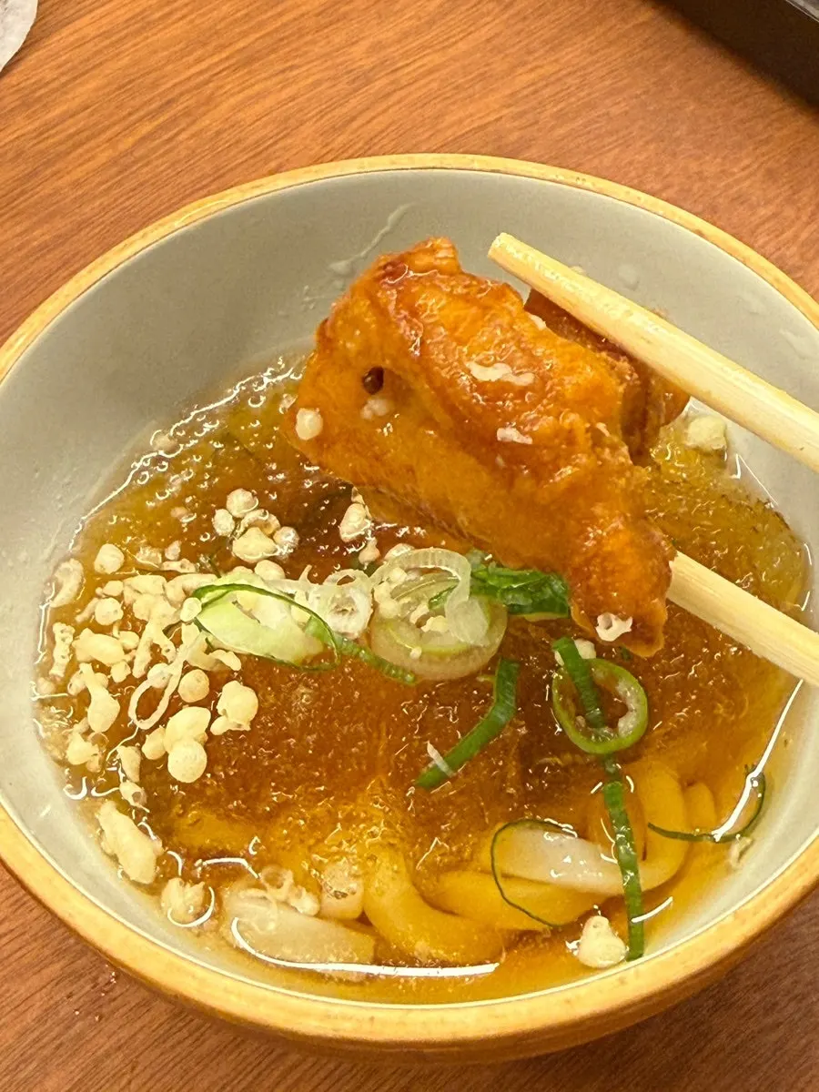 살얼음 올라간 가라아게 냉우동