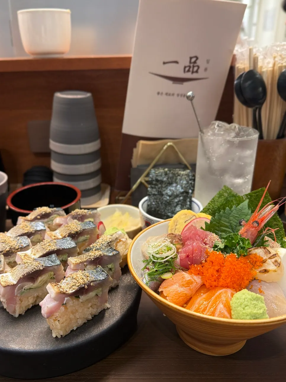Food at Ilpum Gangnam Branch, a kaisendon restaurant near Gangnam Station
