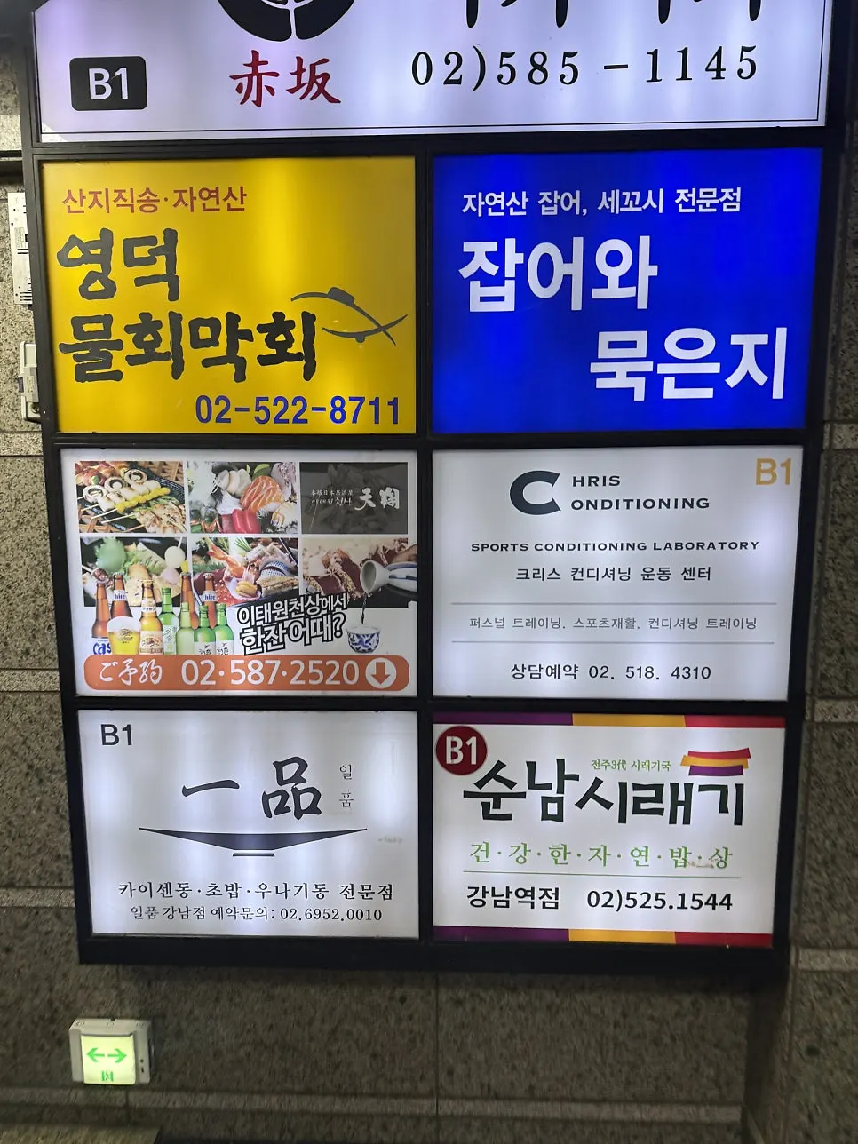 Path leading down to the basement level of Ilpum Gangnam Branch