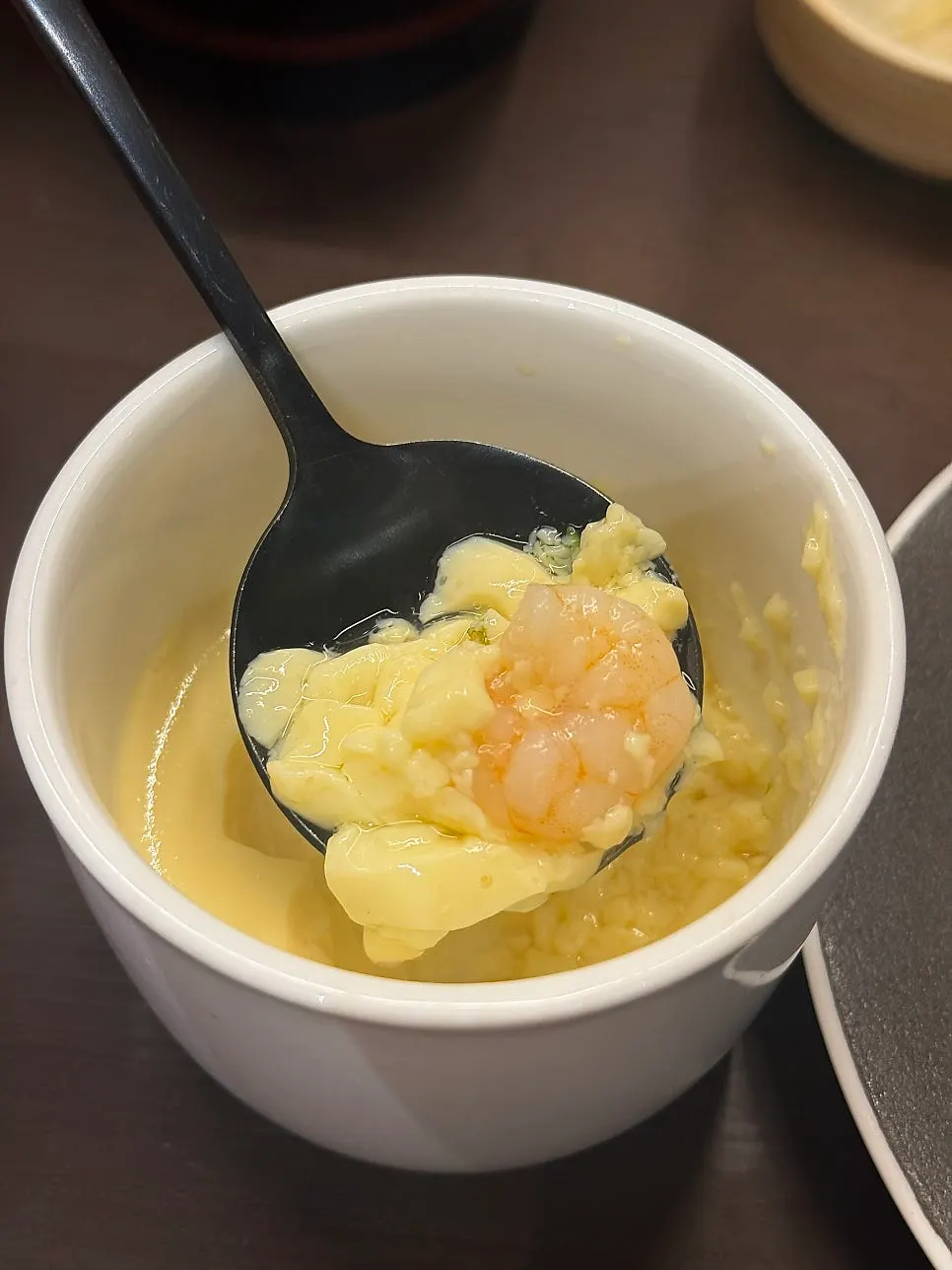 Chawanmushi with shrimp inside