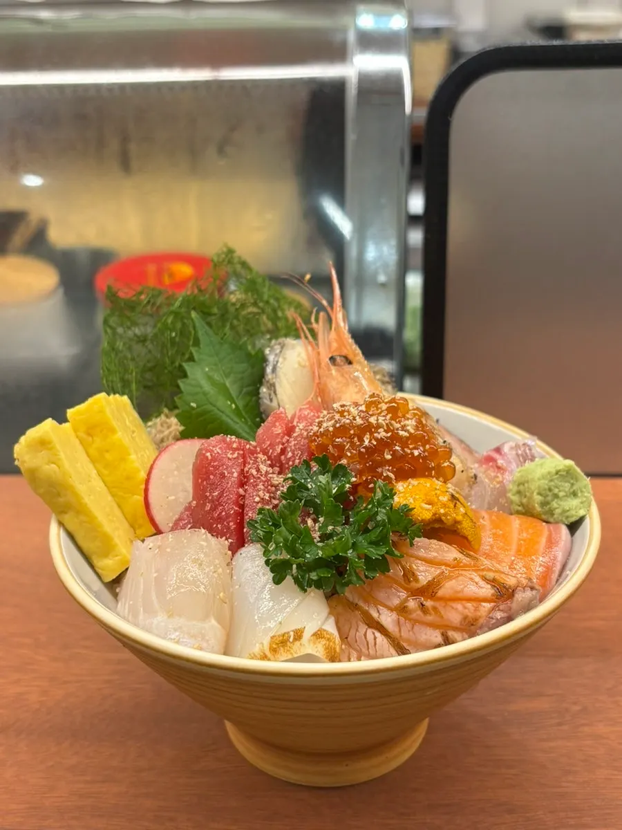 A spoonful of the premium kaisendon