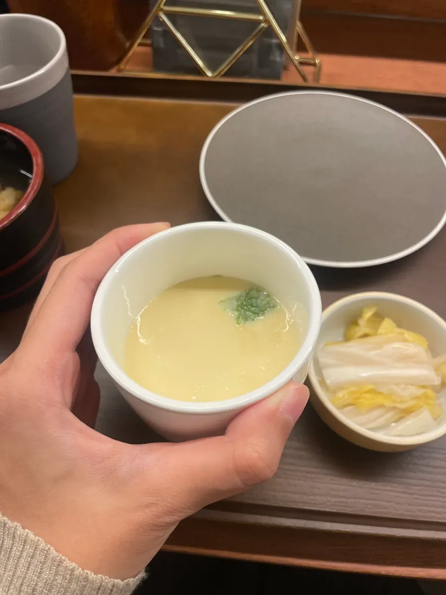 차완무시 계란찜과 백김치