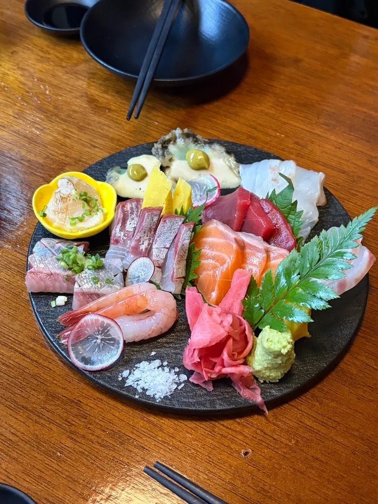 Plate of Goko's aged sashimi assortment