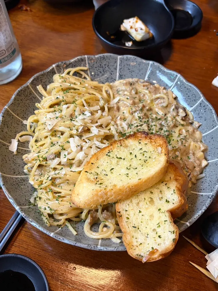 White ragu pasta at Izakaya Goko