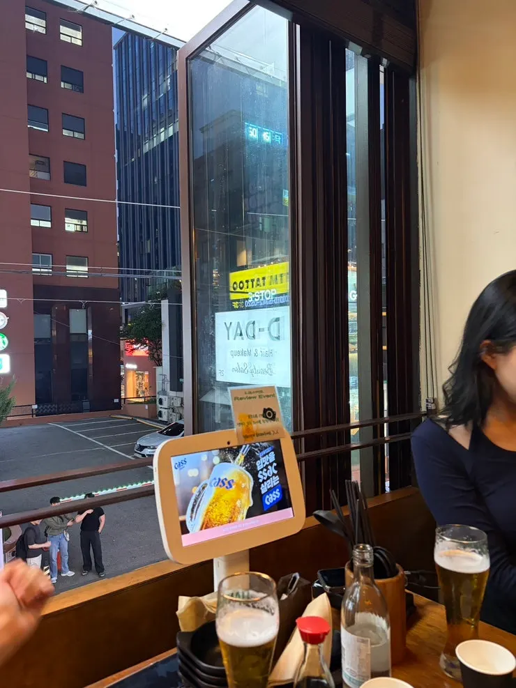 Table setting at the window seat at Izakaya Goko