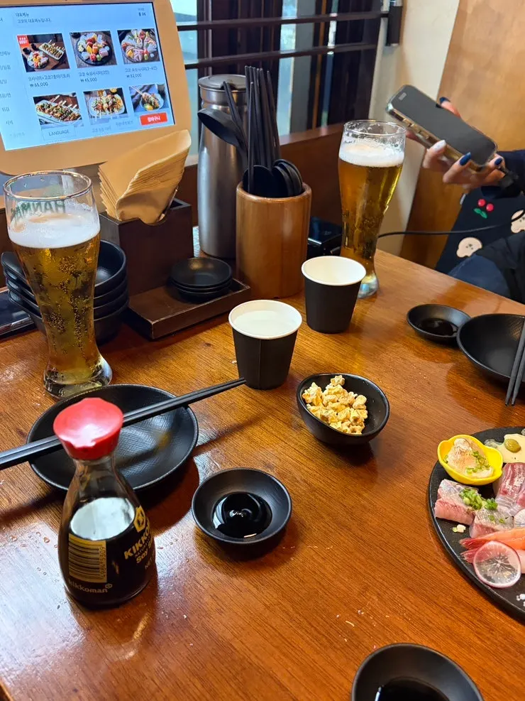 All five dishes laid out at Izakaya Goko