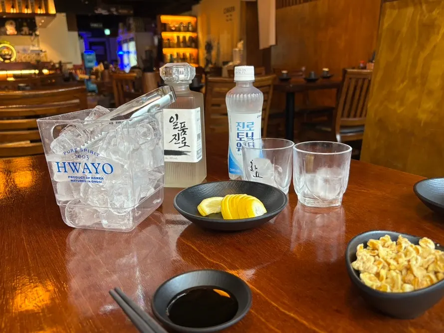 Small plates and soy sauce dish set on the table