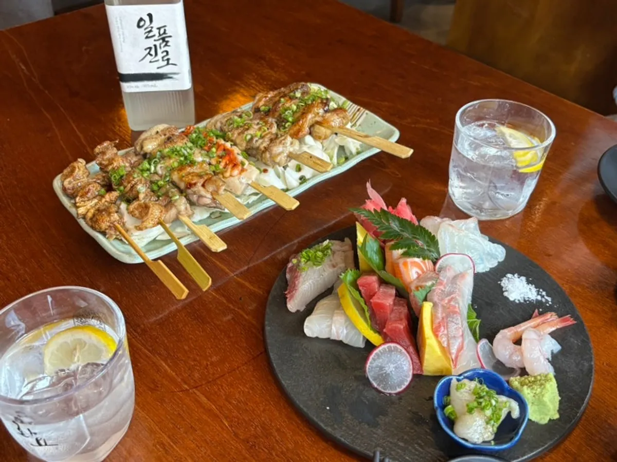 Yakitori skewers made of different cuts