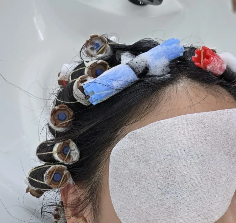 로드를 말고 열처리 기기를 올린 상태