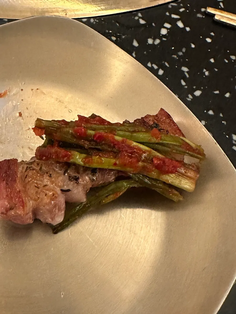 A fully grilled piece of ogyeopsal