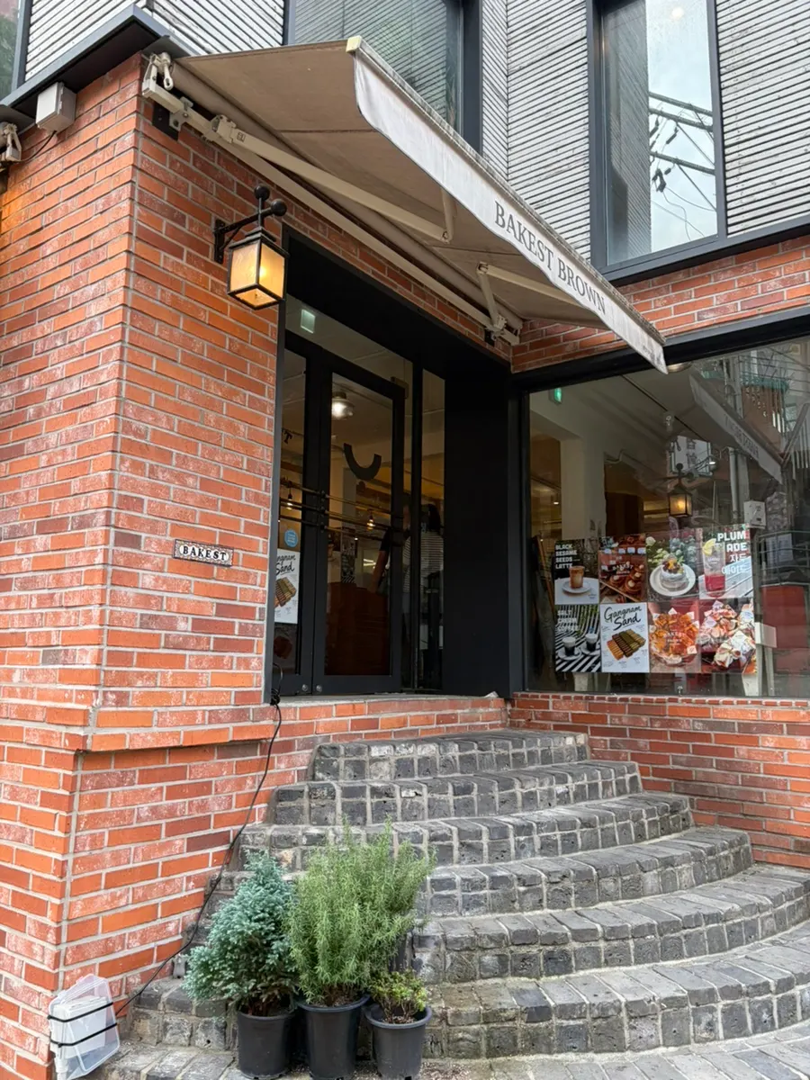 Red brick building and terrace space