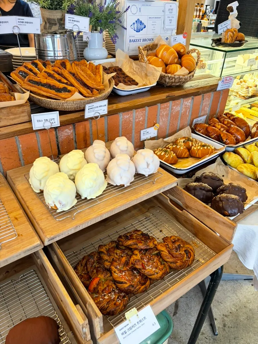 Kouign-amann and other baked goods on display