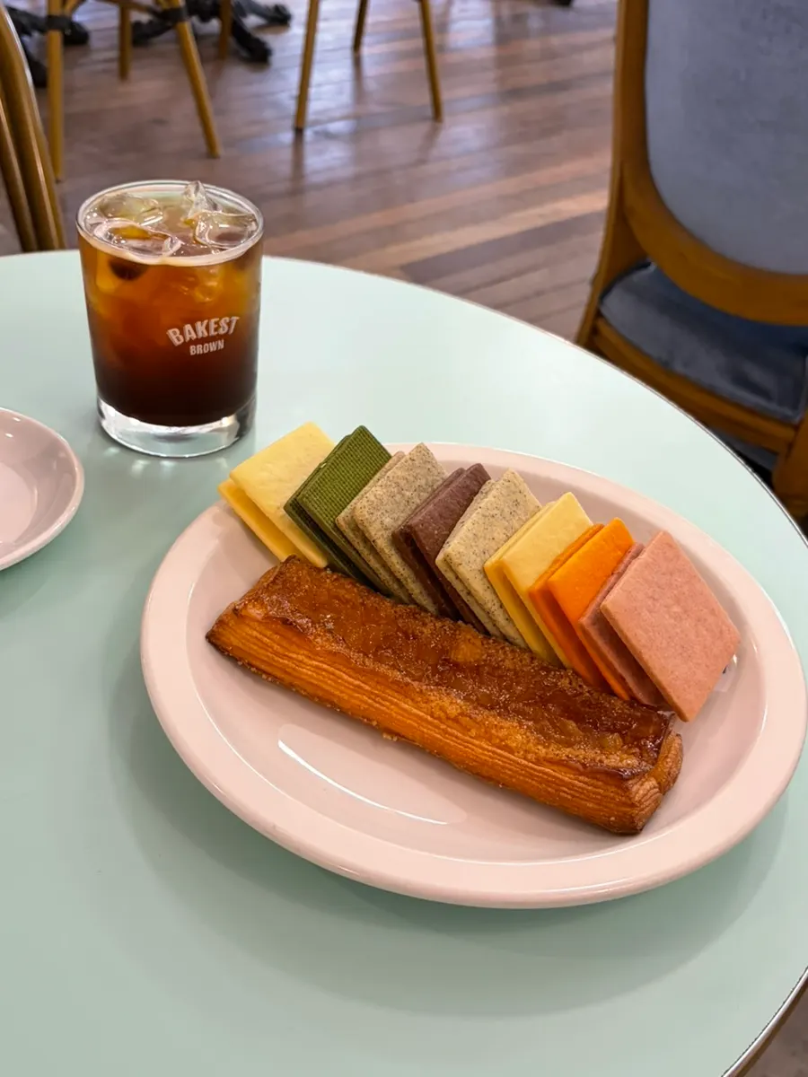 Plate of bakery items that pair well with coffee