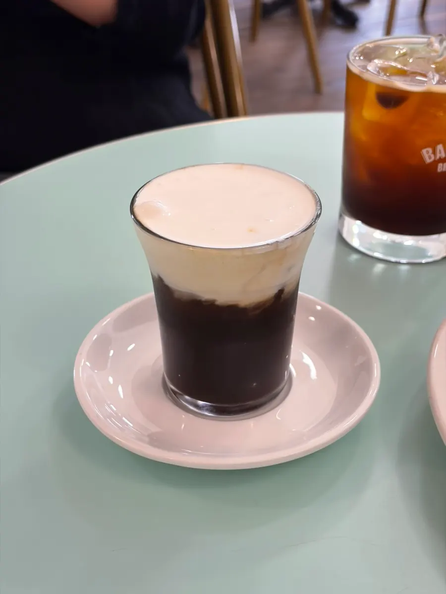 Colorful dessert and drink