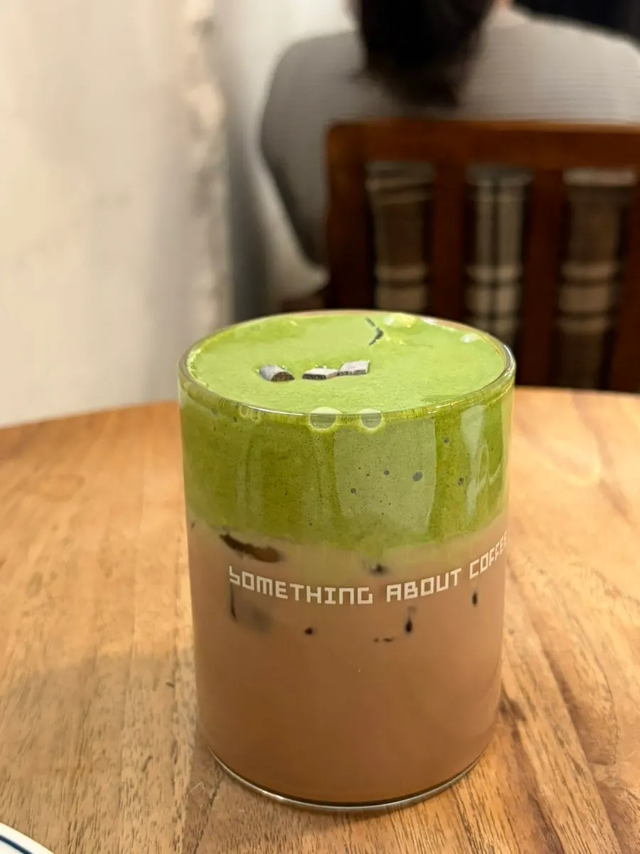 Iced Americano ordered alongside the desserts